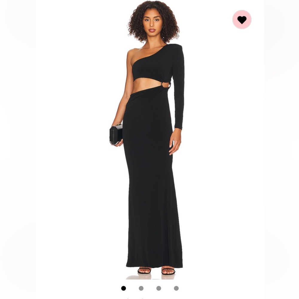 Nookie Tia Ring Dress / Revolve Gown / Black Tie Cut Out Maxi